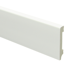 Watervaste kunststof Moderne plint 70x12 wit