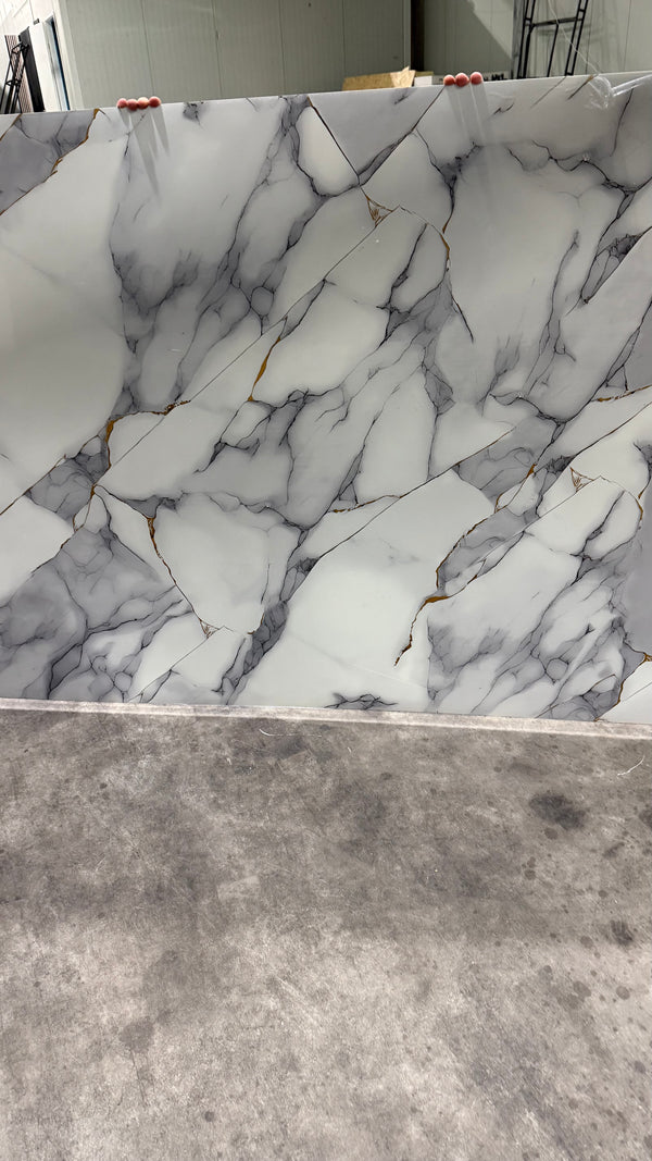 PVC Wandpaneel Marmerlook 122x280 - Polygold Roоck