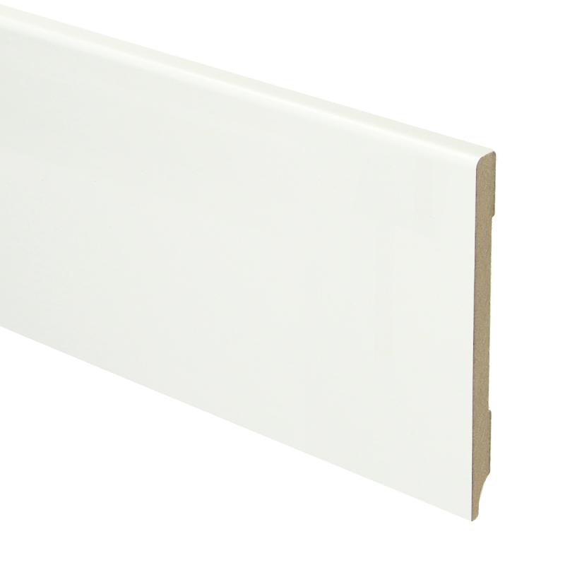 MDF Moderne plint 120x9 voorgelakt RAL 9016