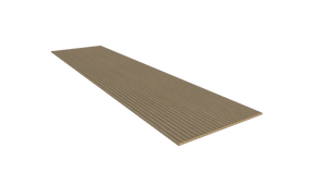 Akoestische Wand Panelen Lattenwand Met Vilt Ronde Latten - Walnoot Eiken 270 Cm × 60 Cm