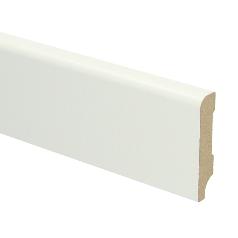 MDF Koloniale plint 60x12 wit voorgelakt RAL 9010
