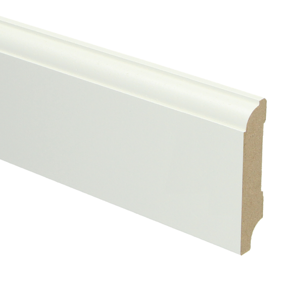 MDF Eigentijdse plint 70x15 wit voorgel. RAL 9010