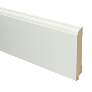 MDF Eigentijdse plint 115x18 wit voorgel. RAL 9010