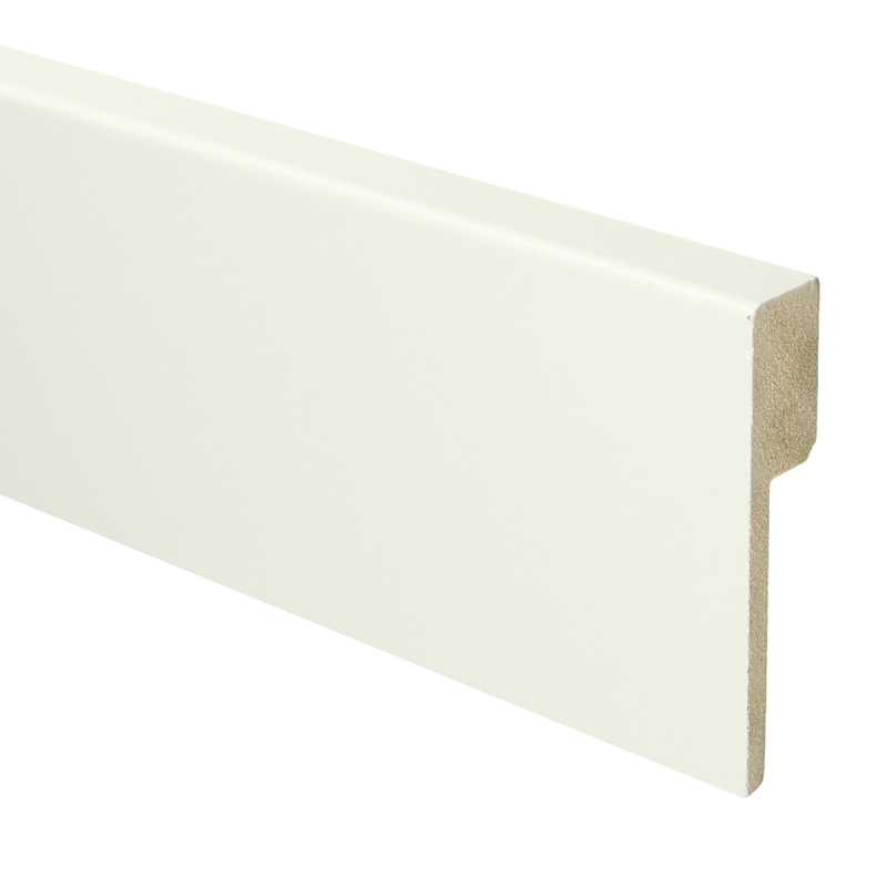 MDF Renovatieplint modern 90x18 voorgel. RAL 9010