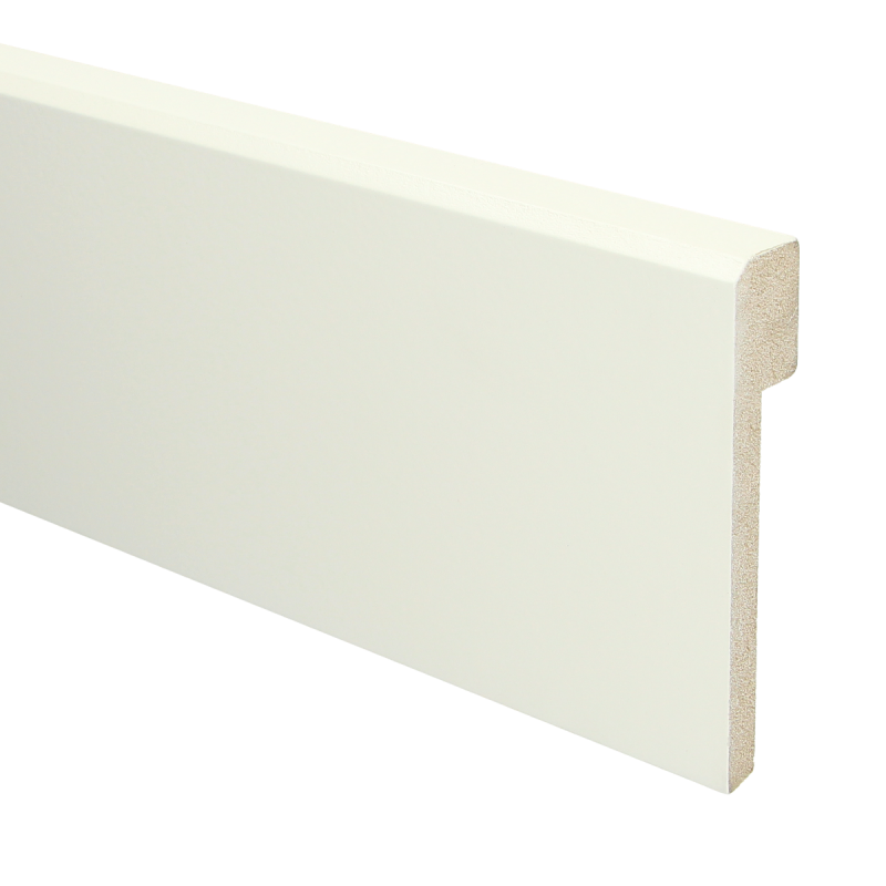 MDF Renovatieplint klassiek 120x22 voorgel. RAL 9010