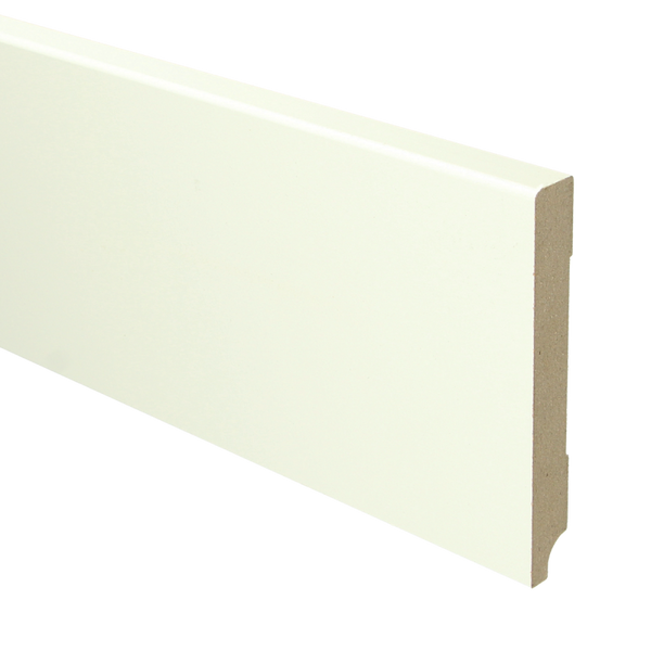 MDF Moderne plint 120x15 wit voorgelakt RAL 9010