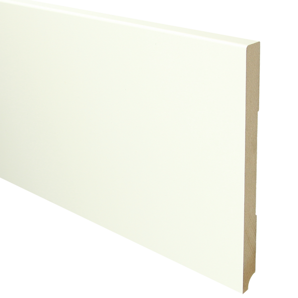 MDF Moderne plint 220x18 wit voorgelakt RAL 9010