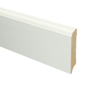 MDF Eigentijdse plint 70x12 wit voorgel. RAL 9010