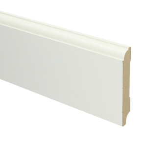 MDF Eigentijdse plint 90x18 wit voorgel. RAL 9010