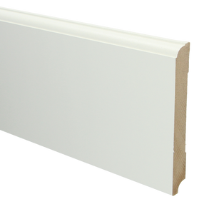 MDF Eigentijdse plint 150x18 wit voorgel. RAL 9010