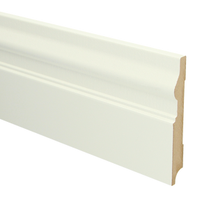 MDF Renaissance plint 120x15 wit voorgel. RAL 9010