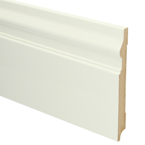 MDF Renaissance plint 190x18 wit voorgel. RAL 9010