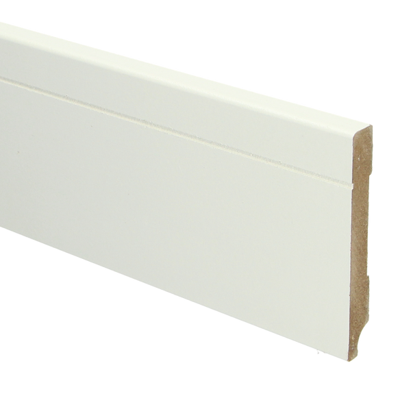 MDF Tijdloze plint 90x12 wit voorgelakt RAL 9010