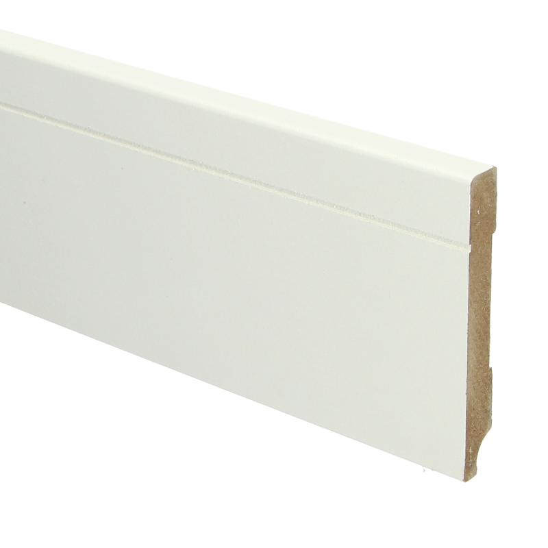 MDF Tijdloze plint 70x12 wit voorgelakt RAL 9010