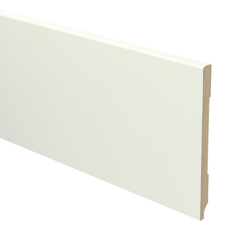 MDF Moderne plint 120x9 wit voorgelakt RAL 9010
