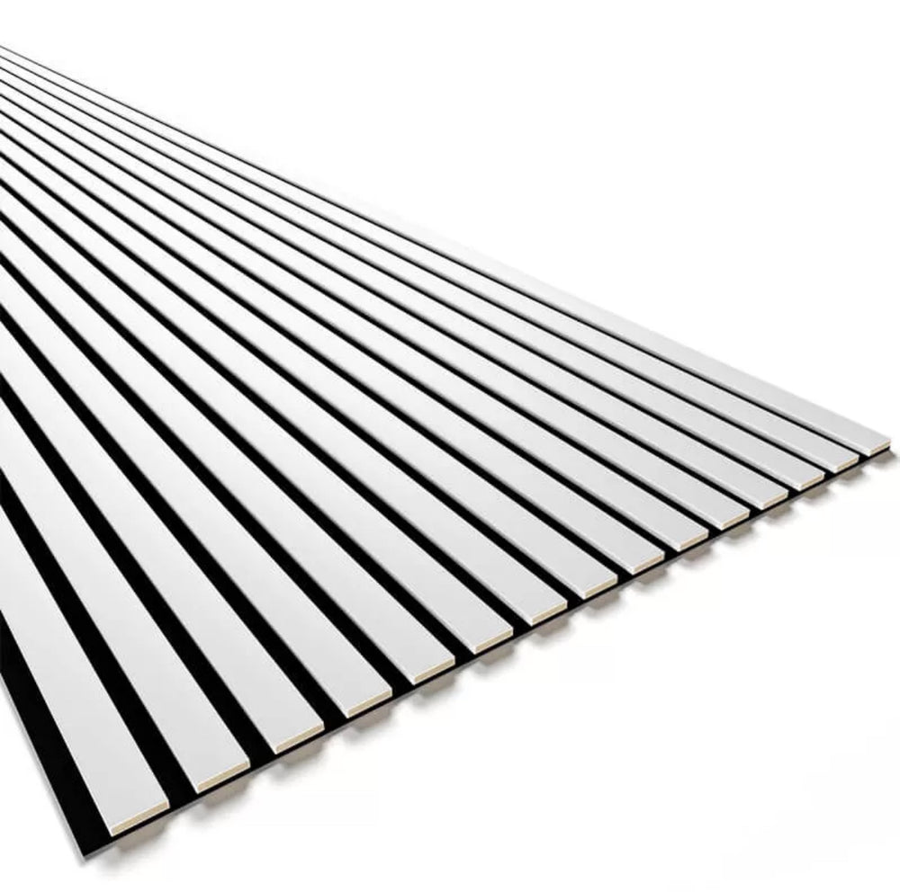 Akoestische wandpaneel WİT (Latten wanden) | 60x280 cm| 25 mm latten