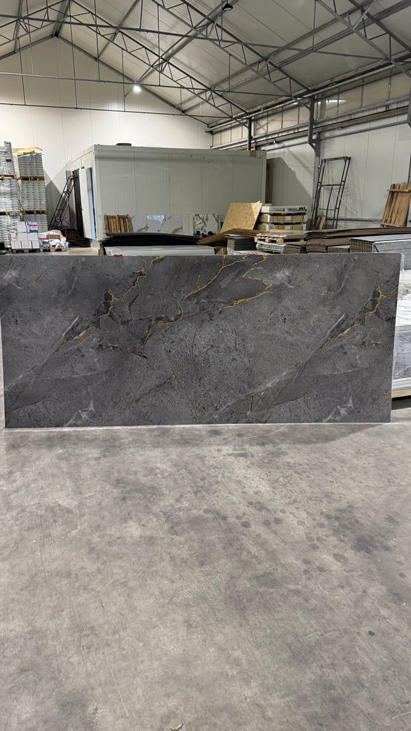 Pvc marmerlook wandpaneel 122x280 Gold-Grey