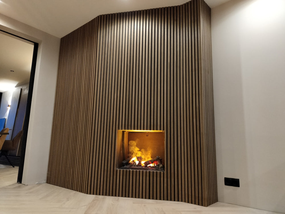 Akoestische wandpaneel | 60x280 cm | smoke oak | 27 mm latten