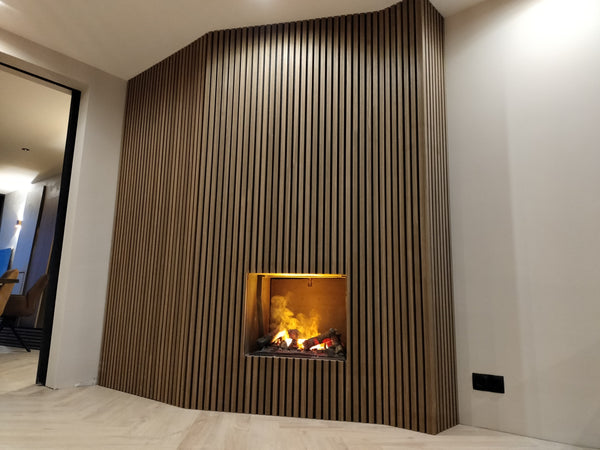 Akoestische wandpaneel | 60x280 cm | smoke oak | 27 mm latten