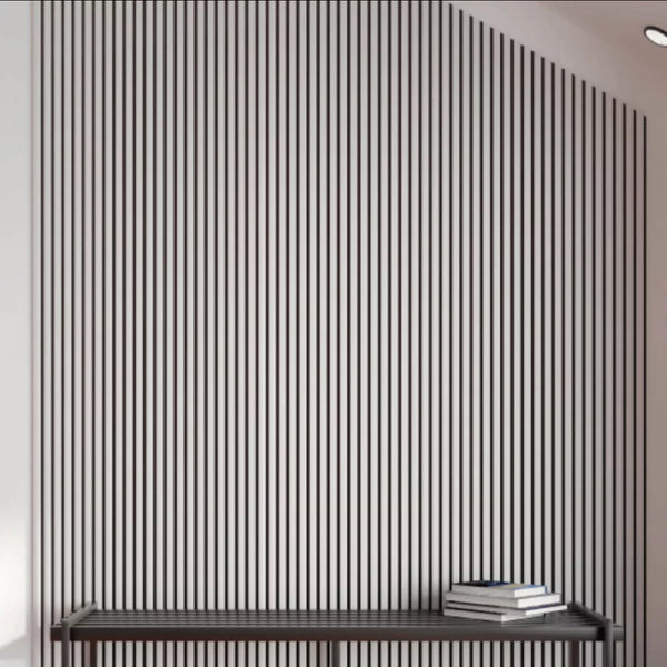 Akoestische wandpaneel WİT (Latten wanden) | 60x280 cm| 25 mm latten