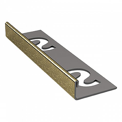 SUBSTRAT Recht Tegelprofiel RVS Geborsteld Goud 11mm