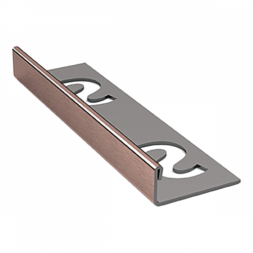 SUBSTRAT Recht Tegelprofiel RVS Geborsteld Rose Goud 11mm