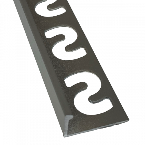 SUBSTRAT Recht Tegelprofiel Aluminium Steengrijs 11mm