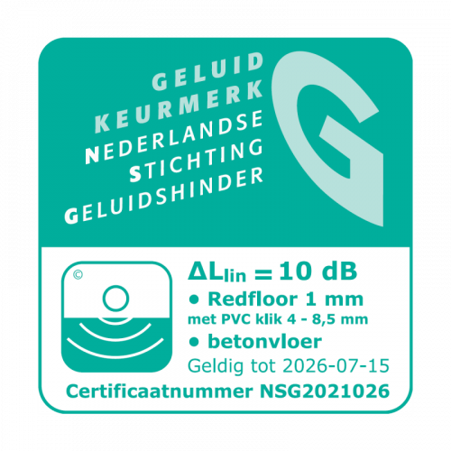 Redfloor 10dB voor PVC Vloeren
