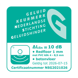 Redfloor 10dB voor PVC Vloeren