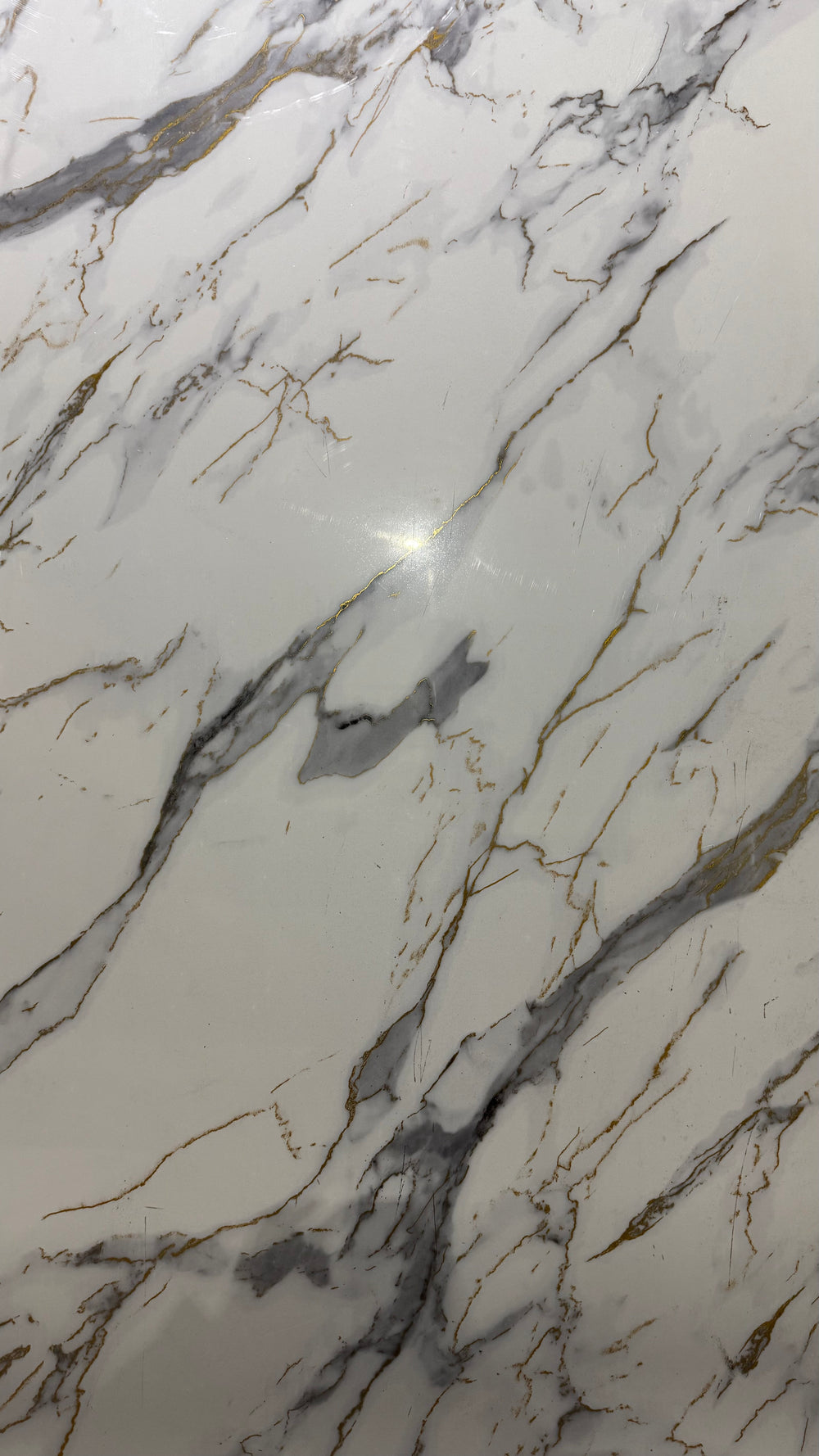 PVC Wandpaneel Marmerlook 122x280 - Gild Fish Belly White