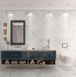 QUA Granite | Aurora Hoogglans Natuursteenlook 60x120 Vloertegel / Wandtegel