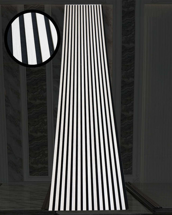 Akoestische Wandpaneel(Latten wanden)  | 60x280 cm | Rustiek Beige| 25 mm Latten