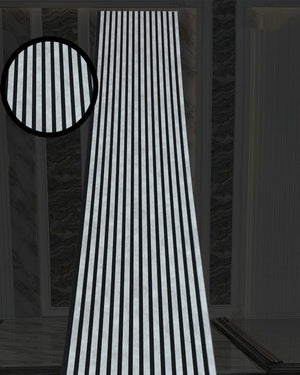 Akoestische wandpaneel (Latten wanden) | 60x280 cm | Beton Look Lichtgrijs| 25 mm latten