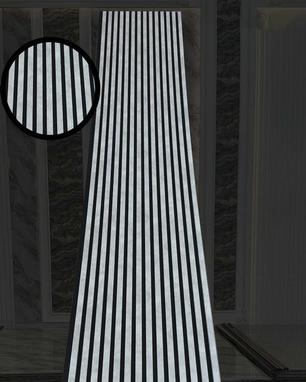 Akoestische wandpaneel (Latten wanden) | 60x280 cm | Beton Look Lichtgrijs| 25 mm latten