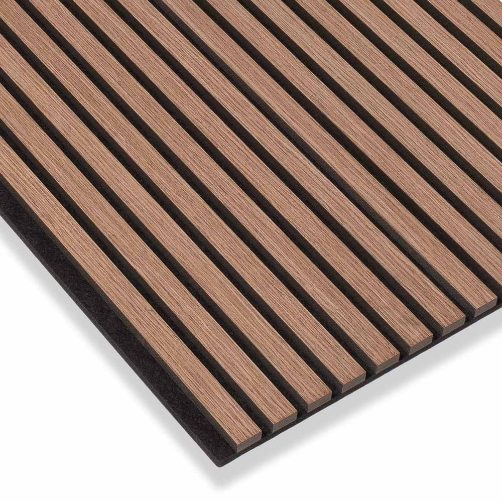 Akoestische wandpaneel (Latten wanden) | 60x280 cm | Walnoot | 25 mm latten
