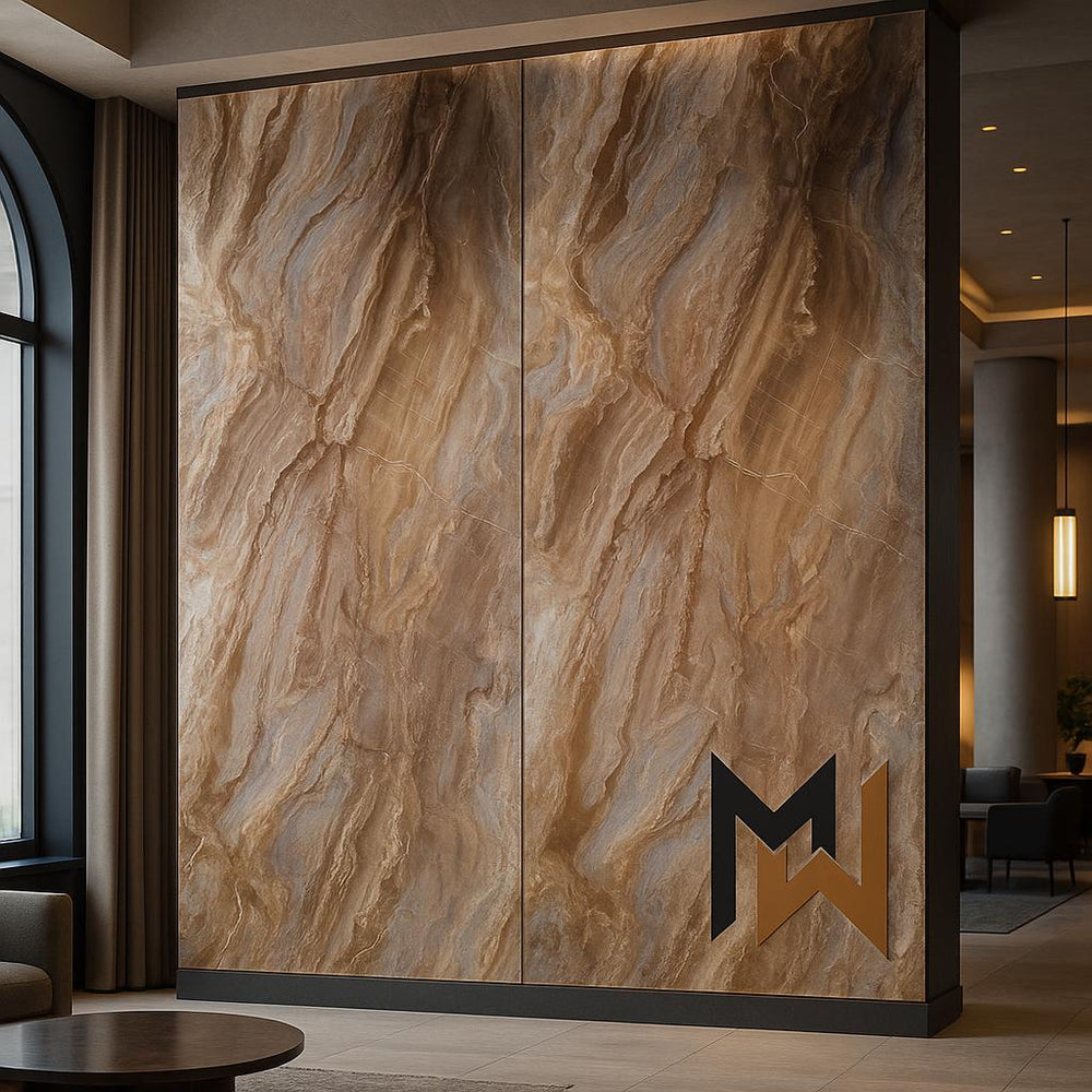 PVC Wandpaneel | 120x280 cm | Arabescato Brown