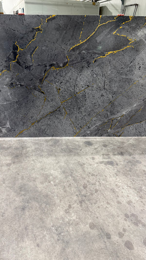 Pvc marmerlook wandpaneel 122x280 Gold-Grey