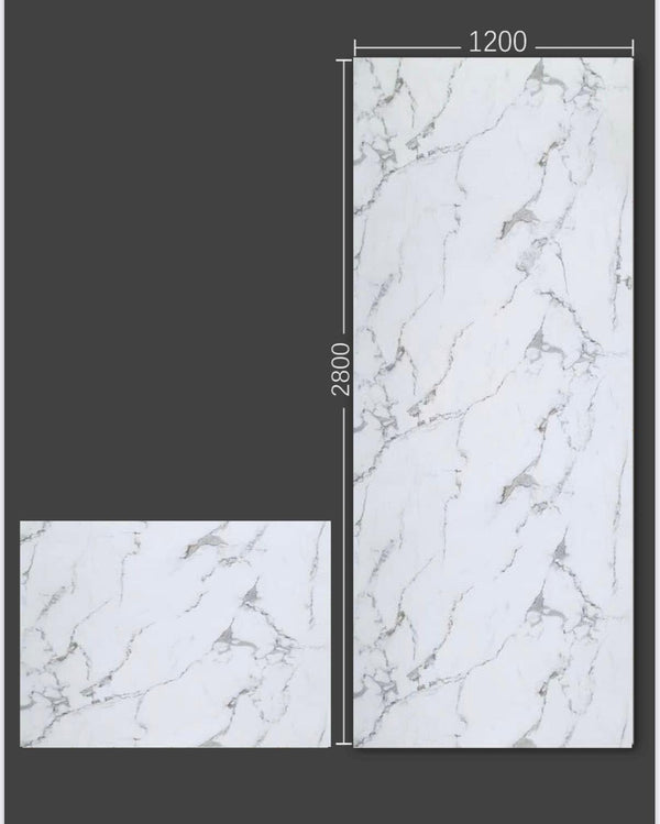 PVC Wandpaneel Marmerlook 120x280 - Bianco Carrara