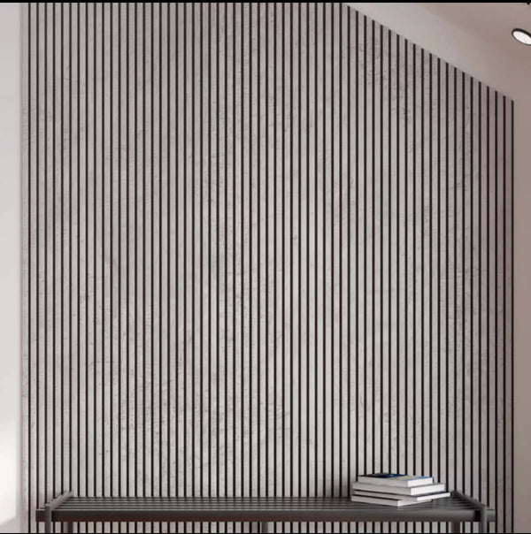 Akoestische wandpaneel licht grijs  (Latten wanden) | 60x280 cm | 25 mm latten