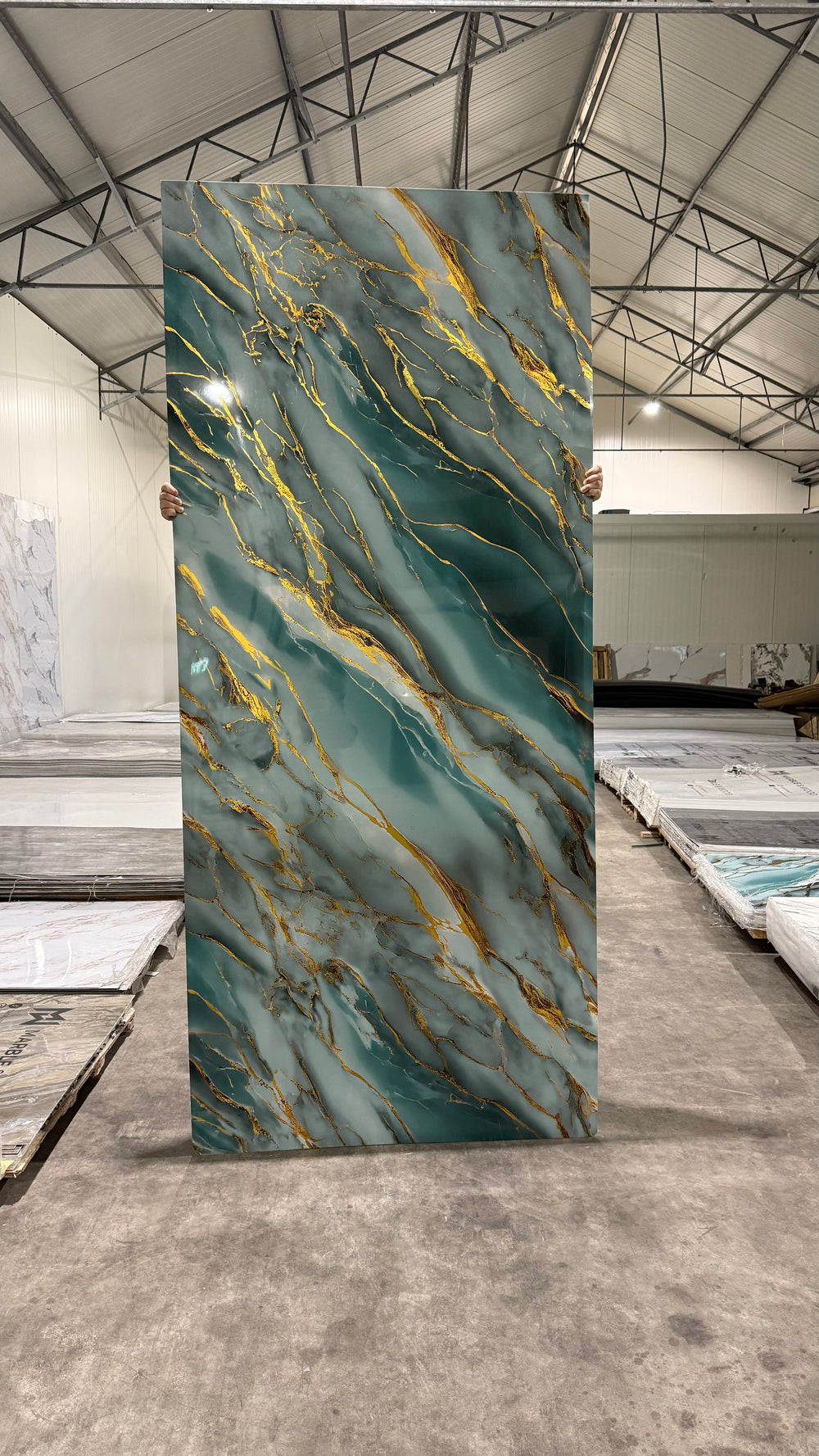 PVC Wandpaneel marmerlook 122x280 Oasis gold Rock