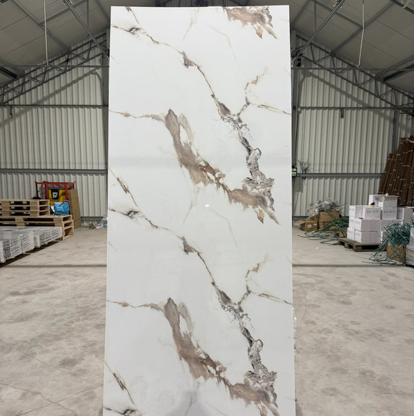 PVC wandpaneel Calacatta Gold Hoogglans