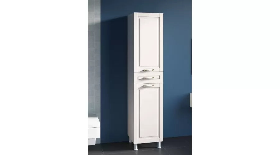 Country Multifunctionele Opbergkast – 2 Deuren & 1 Lade – Wit – 180x35x33 cm