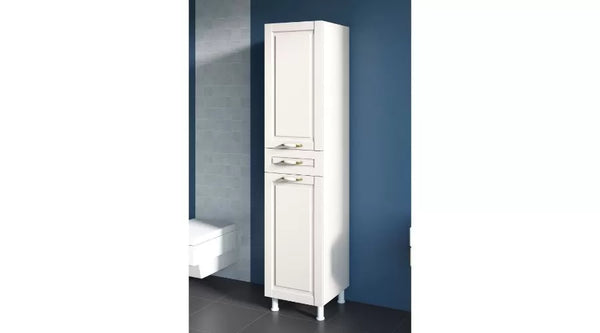 Country Multifunctionele Opbergkast – 2 Deuren & 1 Lade – Wit – 180x35x33 cm