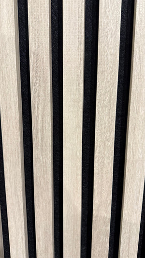 Akoestische Wandpaneel(Latten wanden)  | 60x280 cm | Rustiek Beige| 25 mm Latten