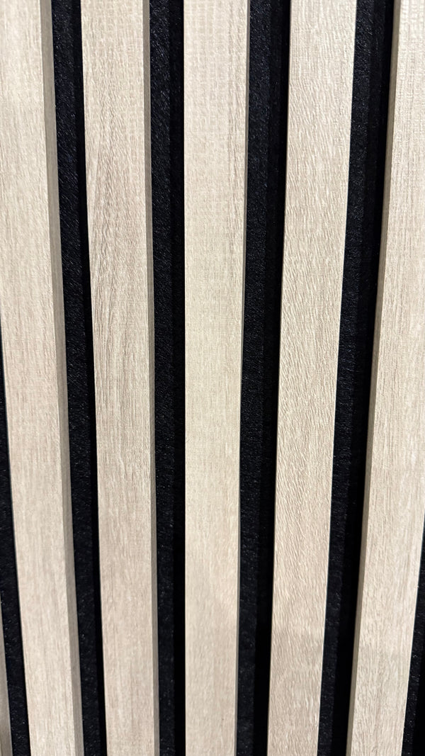 Akoestische Wandpaneel(Latten wanden)  | 60x280 cm | Rustiek Beige| 25 mm Latten