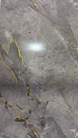 Pvc marmerlook wandpaneel 122x280 Gold-Grey