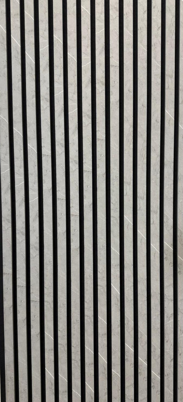 32€ Akoestische Wandpanelen Lattenwand Met Vilt - Gray Marmer 270x60 cm
