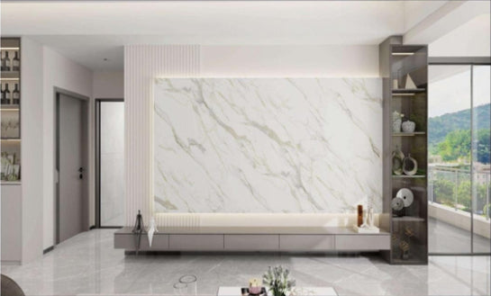 PVC Wandpaneel Marmerlook 120x280 - Gild Fish Belly White