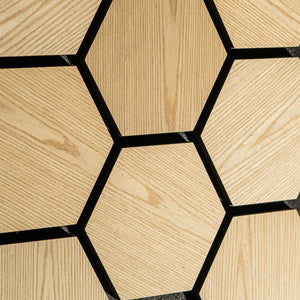 HEXAGON Akoestische wandpaneel | 76x62 cm | LICHT EIKEN