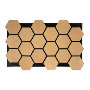 HEXAGON Akoestische wandpaneel | 76x62 cm | LICHT EIKEN